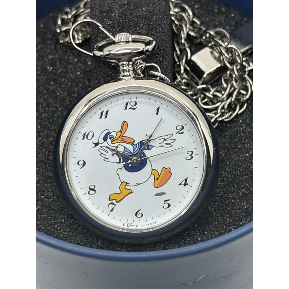 Vintage Donald Duck 1934-1994 Disney Pocke Watch in Tin Disney Credit Card Promo